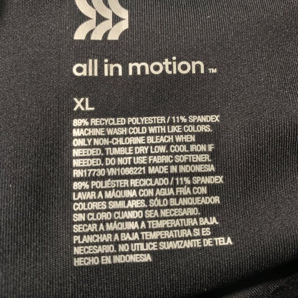 Women's Full Zip Jacket - All In Motion™ Black XL Spandex, UPF 50+,Thumbholes - Picture 5 of 6